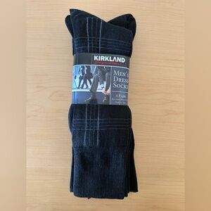Kirkland Signature Costco Black Dress Socks 4 Pairs Large
